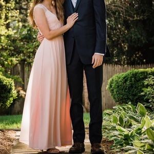 Blush pink prom dress